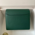 「#4040」Hermes pig nose bag Roulis peacock green gold buckle 19cm 「#4040」Hermes pig nose bag Roulis peacock green gold buckle 19cm