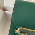 「#4040」Hermes pig nose bag Roulis peacock green gold buckle 19cm 「#4040」Hermes pig nose bag Roulis peacock green gold buckle 19cm