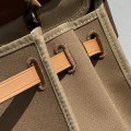 「#4325」Hermès Light Grey Herbag 31CM
