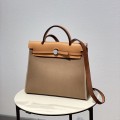 「#4325」Hermès Light Grey Herbag 31CM