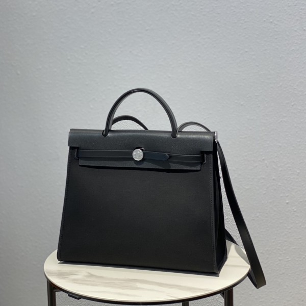 「#4326」Hermès Black Herbag 31CM