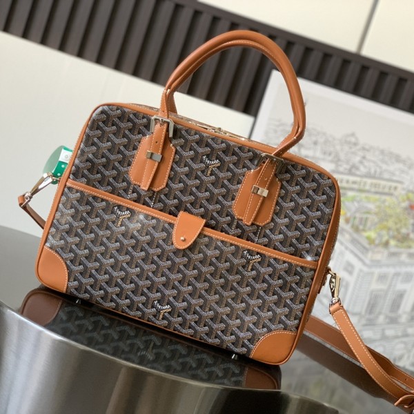 「#6197」Goyard - 0201518 - 27 cm x 7 cm x 35 cm - black and brown 「#6197」Goyard - 0201518 - 27 cm x 7 cm x 35 cm - black and brown
