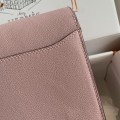 「#4040」Hermes Pig Nose Bag Roulis Girlish Pink Silver Buckle 19cm