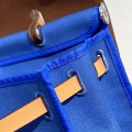 「#4331」 Hermès Water Fairy Blue Colorblock Herbag 31CM