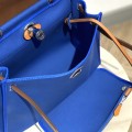 「#4331」 Hermès Water Fairy Blue Colorblock Herbag 31CM
