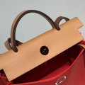「#4333」 Hermès Red Colorblock Herbag 31CM