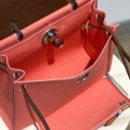 「#4335」 Hermès Lipstick Pink Colorblock Herbag 31CM
