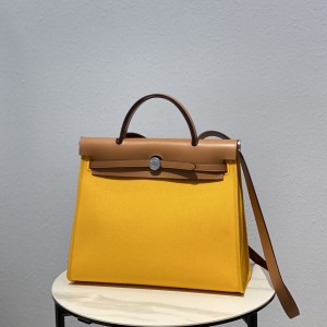 「#4336」 Hermès Amber Yellow Herbag 31CM