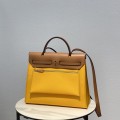 「#4336」 Hermès Amber Yellow Herbag 31CM