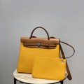 「#4336」 Hermès Amber Yellow Herbag 31CM