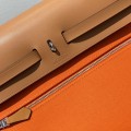 「#4340」 Hermès Vibrant Orange Colorblock Herbag 31CM
