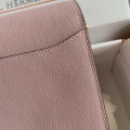 「#4042」Hermes Pig Nose Bag Roulis Girlish Pink Gold Buckle 19cm
