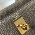 「#4002」 Hermes Elephant Gray Mini Kelly 20cm