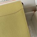 「#4043」Hermes Pig Nose Bag Roulis Lemon Yellow Silver Buckle 19cm