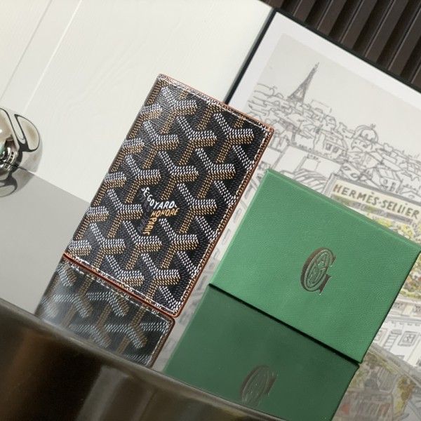 「#6228」Goyard - 3302 - 11 cm x 1.5 cm x 7.5cm - black and brown